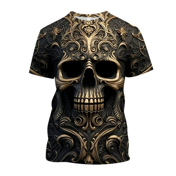 JLFKNG Summer Mens T Shirt Tops 3D Cool Round Neck Short Sleeved T Shirt Fashion Short Sleeved T Shirt Fit For Hiking, Camping Or Other Outdoor Sports