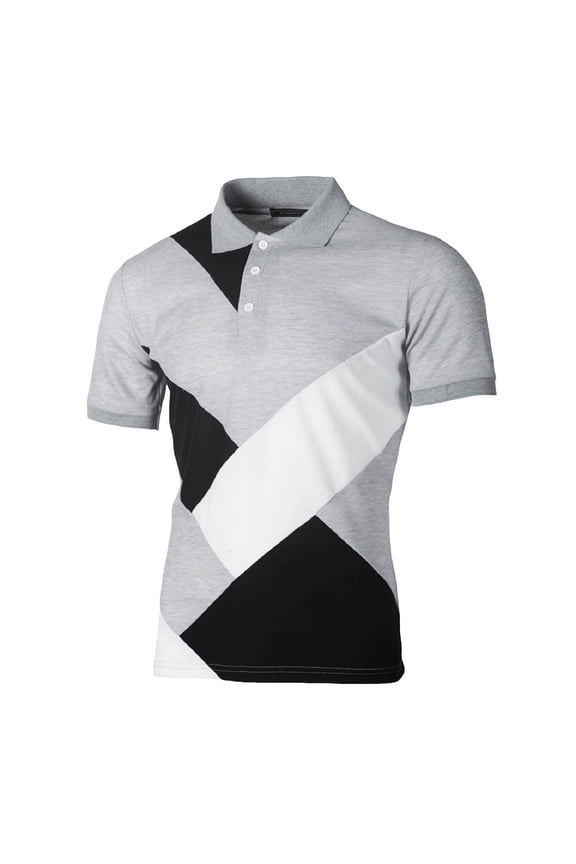 JLFKNG Summer Mens T-Shirt Tops Casual Short Sleeve Shirts For Men Patchwork Color Buttons Up Slim Fit Business Shirt Tops Comfy Summer Clothes