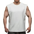 thumbnail image 1 of JLFKNG Summer Mens T-Shirt Tops Loose Fit Casual Sports T Shirts Simple Solid Color Crew Neck Sleeveless Fitness Tee Shirts Comfy Summer Clothes, 1 of 8