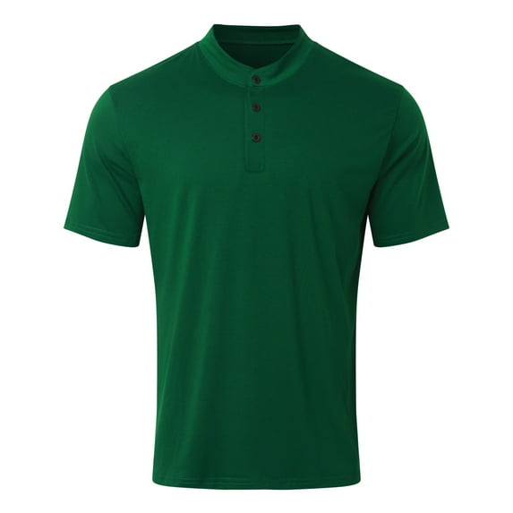 JLFKNG Summer Mens T-Shirt Tops Summer Breathable Short Sleeve T Shirt For Men Solid Color Button Lapel Bottoming Shirts With Pockets Suitable For Vacation