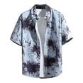 thumbnail image 1 of JLFKNG Summer Shirts For Men Breathable Ice Silk Shirts Fashion Printed Short Sleeve Buttons Up Shirt Tops Breathable Loose Fit Lounge Clothing Fot Men, 1 of 8