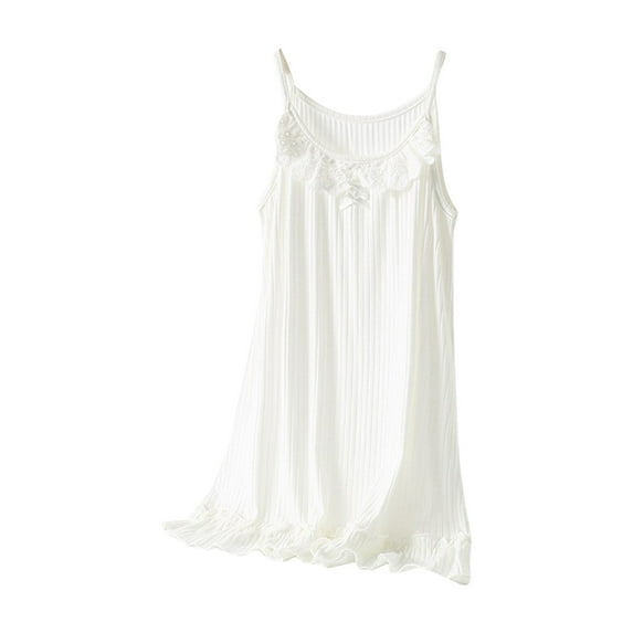 JLFKNG Summer Toddler Girls Tank Dress Fashion Sleeveless Solid Color Breathable Loose Fit Nightdress Comfortable Child's Sundress Suitable For Beach, Vacation,