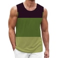 thumbnail image 1 of JLFKNG Tank Tops Men Color Blocking Printed Tank Tops For Men Home Fashion Leisure Round Neck Sleeveless Shirts Suitable For Vacation, 1 of 7