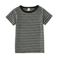 thumbnail image 1 of JLFKNG Toddler Baby Boys Tee Shirts Cartoon Cute Sweet Striped Tee Shirt Short Sleeve O Neck Comfortable Children's Blouse Tops, 1 of 5