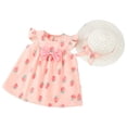 thumbnail image 1 of JLFKNG Toddler Baby Girls Dresses Cute Sweet Strawberry Printed Short Sleeve Ruffled Elastic Breathable Dress Party Sundress, 1 of 8