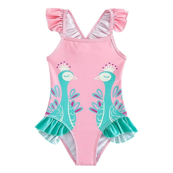 JLFKNG Toddler Girls Swimsuit One Piece Fashion Floral Printed Bathing Suit Breathable Slim Fit Bikini Sets 5 Years Comfy Beachwear