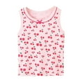 thumbnail image 1 of JLFKNG Toddler Girls T-shirt Tops Breathable Loose Fit Baby Girls Tank Tops Sleeveless Crew Neck Fashion Floral Printed Child's Daily Wear, 1 of 3