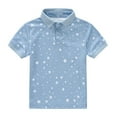 thumbnail image 1 of JLFKNG Toddler Kids Boys Polo T Shirts Casual Hawaiian Style Floral Printed T-shirts Short Sleeve Turndown Collar Comfortable Children's Blouse Tops, 1 of 7