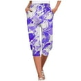 thumbnail image 1 of JLFKNG Womens Pants Fashion Hawaiian Printed Pants Breathable Slim Fit Trousers Ankle Length Wide Leg Suitable For Beach, Dates, 1 of 5