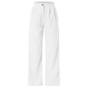 TOIMOTHCN JLFKNG Womens Pants High Waist Cord Wide Leg Pants Straight Trousers Women Oversized Corduroy Pants Comfort Womens Clothes