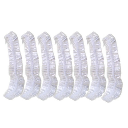 JLFNYA 100 Pcs Shower Cap Disposable, Shower Caps for Women Disposable, Extra Large and Thick Hair Caps, Waterproof Elastic Large Shower Cap for Hair Treatment, Home, Travel, Spa