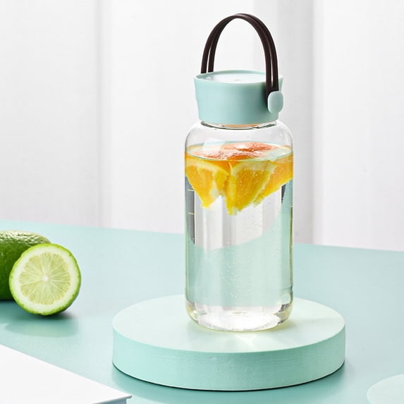 JLFNYA 15.2oz Transparent High Aesthetic Sports Water Bottle, Outdoor Portable Handheld Cup