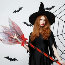 JLFNYA 2 Pcs Halloween Magical Witch Brooms, Magical Halloween Witches Brooms, Halloween Decoration Witch Flying Broomstick, Witches Broom Halloween Decor, Halloween Decor for Porch