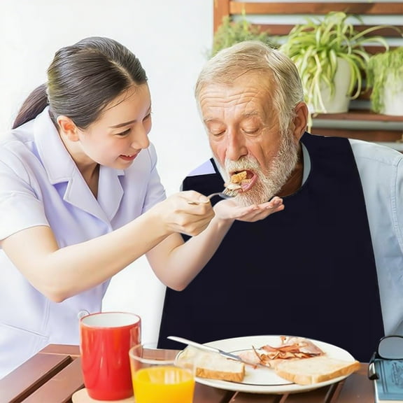 JLFNYA Adult Bibs, Adult Bibs for Women, Adult Bibs for Men, Adult Bibs Washable, Home Care Products for Elderly, Eating Cloth for Elderly Seniors and Disabled, Adjustable Bib Clothing Protectors