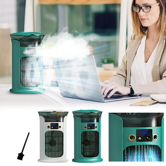 JLFNYA Air Cooler, Desktop USB Mini Cooling Fan with Brush, Multi-Functional Portable Air Cooler for Home Use, Chill-Well 2.0 portable ac