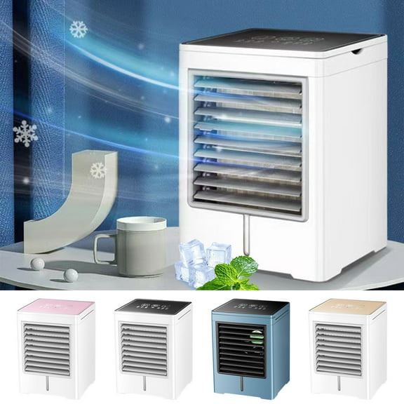 JLFNYA Air Cooler, New Rechargeable Evaporative Air Cooler Fan, Desktop Water Cooling Air Conditioner with Spray for Home, Chill-Well portable rechargeable ac