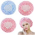 thumbnail image 1 of JLFNYA Bath Shower Caps for Women, 2 Pcs Shower Cap for Women, Womens Shower Caps Waterproof Reusable, Waterproof Shower Caps, Elastic Shower Cap, Elastic Band Bath Hair Hat for Women, 1 of 6