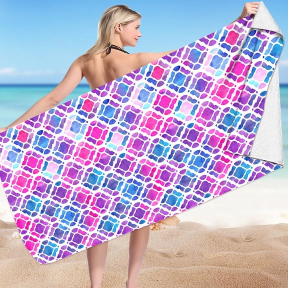 JLFNYA Beach Blanket,Microfiber Beach Towel,Colorful Bath Towels Sandproof Multi-Purpose Towels for Travel Swimming Pool Quick Dry Towel for Camping,Beach,Backpacking,Hiking & Sport