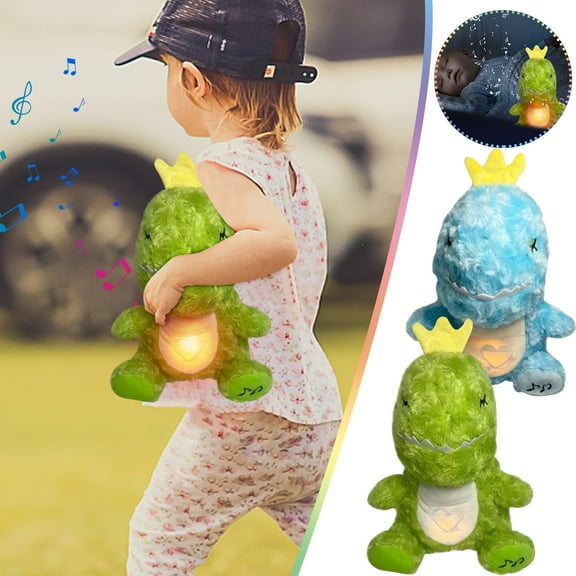 JLFNYA Breathing Stuffed Animal,Breathing Dinosaurs,Soothing Dinosaurs -Breathing Otter Stress and Anxiety Relief Companion with Sensory Details,Musical Lighting and Breathing Rhythm,Gift Kid Adult