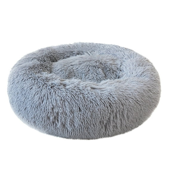 JLFNYA Calming Dog Bed,Plush Anti-Anxiety Donut Dog Bed for Small Medium Large Dogs,Warming Cozy Soft Cute Round Washable,Marshmallow Cuddler Nest Pet Bed