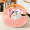 thumbnail image 1 of JLFNYA Cat Round Dog Kennel, Plush Dog Mattress, Cat Beds, Cat Sleeping Mat, Thickened Dog Kennel Mat for Fall and Winter, Suitable for Puppy Curl Sleeping, Cat Beds for Indoor Cats, 1 of 7