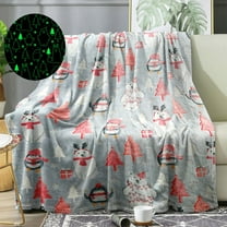 JLFNYA Christmas Blanket, 60" x 80" Christmas Throw Blanket, Christmas Blankets, Christmas Blankets for Couch Sofa Bed, Christmas Tree Snowflakes Soft Blanket, Christmas Gifts for Women