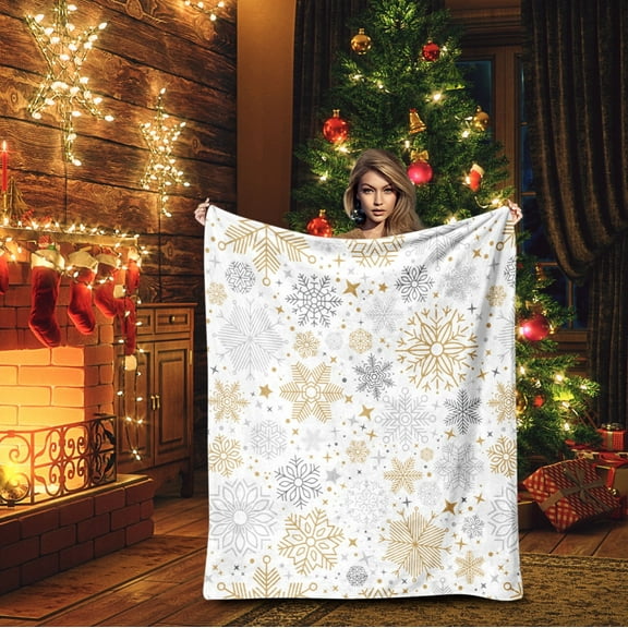 JLFNYA Christmas Blanket Clearance,27*40 in Throw Blankets,Soft Fleece Blanket,Warm Plush Christmas Decoration,Winter Cozy Holiday Cabin Throw for Sofa Couch