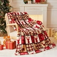 thumbnail image 1 of JLFNYA Christmas Blanket Clearance,27*40in Plaid Throw Blanket,Soft Fleece Blanket,Warm Plush Christmas Decoration,Winter Cozy Holiday Cabin Throw for Sofa Couch, 1 of 5