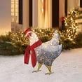 thumbnail image 1 of JLFNYA Christmas Decorations Clearance！2D Luminous Chicken with Scarf Holiday Decoration,Plane Printing Decoration,Christmas Outdoor Decoration, 1 of 8