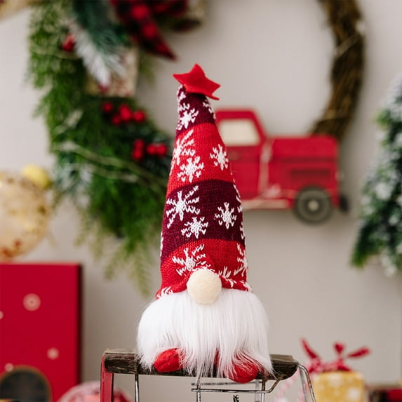 JLFNYA Christmas Decorations Clearance!Christmas Gnome,Gnome Light Up Gnome Lighted Tabletop Decor,Home Party Christmas Decoration