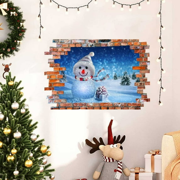 JLFNYA Christmas Decorations Clearance!Christmas Snowflake Window Clings Stickers for Glass,Xmas Decals Decorations Holiday Snowflake Christmas Window Clings