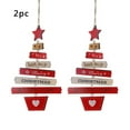 thumbnail image 1 of JLFNYA Christmas Decorations Clearance！Christmas Tree Wooden Ornaments Christmas Ornaments Colored Wooden Letters Christmas Tree Pendants 2pcs, 1 of 4