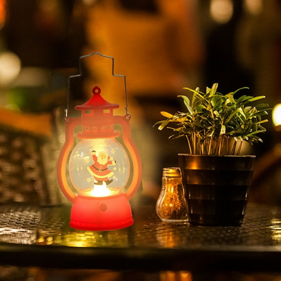 JLFNYA Christmas Decorations Clearance！Lighted Christmas Decor Battery Include Clear LED Lights Hanging Lantern Christmas Tree Pendant Novel Props Light for Xmas Party Home Decor