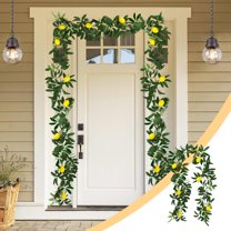 JLFNYA Christmas Garland, 6 Ft Christmas Norfolk Garland, Greenery Garland, Christmas Artificial Lemon Rattan, Christmas Garland for Winter Home Fireplace Holiday Party Decor, Gifts for Women