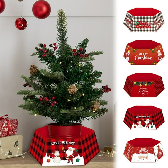 JLFNYA Christmas Tree Collar, Christmas Tree Skirt, 32" Christmas Tree Skirts, Christmas Tree Collars for Artificial Trees, Tree Skirt Collar, Foldable Tree Collar for Christmas Tree, Christmas Gift