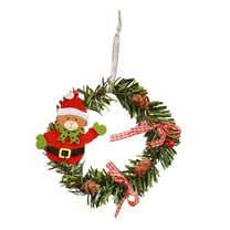 JLFNYA Christmas Wreaths for Front Door,Christmas Decorations Santa Claus Small Wreath Pendants Children's Christmas Gifts Wreath Christmas Tree Pendants,Christmas Door Decorations Clearance