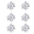 thumbnail image 1 of JLFNYA Christmas Wreaths for Front Door,14cm Christmas Ornament Glitter Hollow Leaf Wreath Decoration 6PCS,Christmas Door Decorations Clearance, 1 of 3
