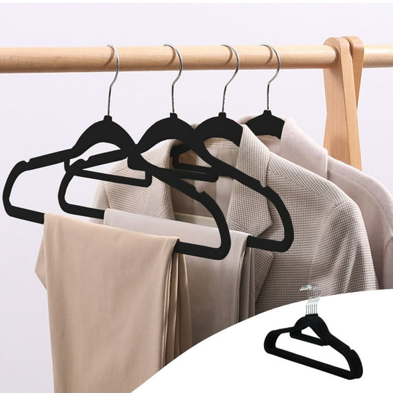 JLFNYA Closet Hangers,Velvet Hangers Heavy Duty Study Pink Hangers for Coats,Pants & Dress Clothes - Non Slip Clothes Hanger Set - Space Saving Felt Hangers for Clothing