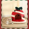 thumbnail image 1 of JLFNYA Cute Christmas Cats House Cats Beds Box Shaped Xmas Cats Dog Cave Bed Removable Washable Warm Cats Condo Tents Cats Hideaways,Cat Beds for Indoor Cats, 1 of 6