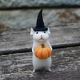 thumbnail image 1 of JLFNYA Halloween Mouse Christmas Wool Animals Needle Felted, Cute Felt Mice Figurine for Halloween Christmas Decor, Christmas Mouse, 1 of 5