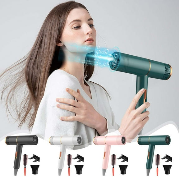 JLFNYA Hair Dryer,Professional Salon JLFNYA Hair Dryer,Lightweight Travel Hairdryer for Normal & Curly Hair Includes Volume Styling Nozzle
