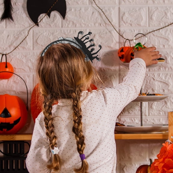 JLFNYA Halloween Decorations Clearance,Halloween Home Decor,Halloween Party Headbands Decorations Headbands Halloween Devil's Horns Funny Haicks Kitchen Knives Headdress Hair Accessories