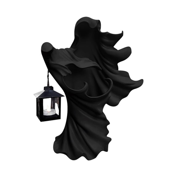 JLFNYA Halloween,Halloween Decorations,Hell's Messenger With Lantern- 2023 Upgraded Halloween Witch Lantern Decorations, Faceless Sculpture Resin Halloween Decorations For Home Indoor Outdoor Garden