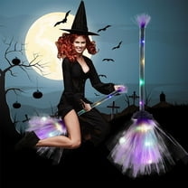 JLFNYA Halloween Magical Witch Brooms, Magical Halloween Witches Brooms, Halloween Decoration Witch Flying Broomstick, Witches Broom Halloween Decor, Outdoor Porch Halloween Decorations