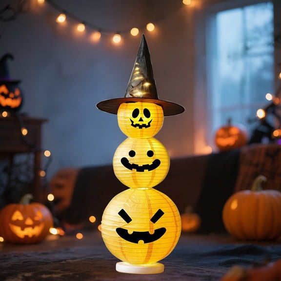 JLFNYA Halloween Pumpkin Lantern Light Decor, Halloween Decorations Outdoor, Pumpkin Outdoor Decor, Light Up Pumpkin Outdoor, Lighted Pumpkin Decorations, Pumpkin Porch Decor, Light Up Pumpkins
