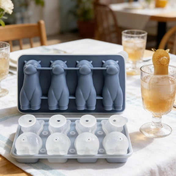 JLFNYA Ice Cube Trays, Stainless Steel Plates, Alpaca Silicone Ice Tray For Novelty Ice Cubes