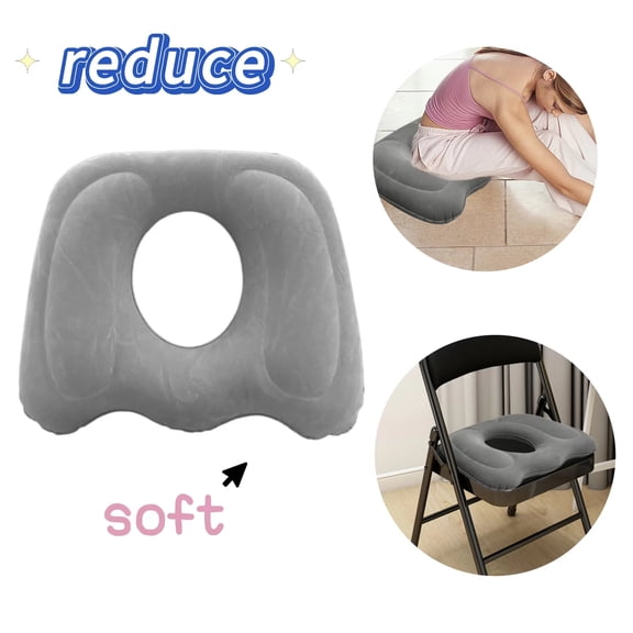 JLFNYA Innovation Donut Pillow Hemorrhoids Scientific Center Hole & U-Shaped Cutout,Orthopedic Pain Relief Tailbone,Coccyx,Prostate,Postpartum Pregnancy & After Surgery Sitting Relief