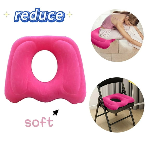 JLFNYA Innovation Donut Pillow Hemorrhoids Scientific Center Hole & U-Shaped Cutout,Orthopedic Pain Relief Tailbone,Coccyx,Prostate,Postpartum Pregnancy & After Surgery Sitting Relief