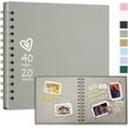 thumbnail image 1 of JLFNYA Large Photo Book Self Adhesive DIY Scrapbook Album,40 Blank Pages Linen Cover with Picture Display Window Memory Book for Baby Wedding Family Travel, 1 of 1