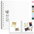 thumbnail image 1 of JLFNYA Large Photo Book Self Adhesive DIY Scrapbook Album,40 Blank Pages Linen Cover with Picture Display Window Memory Book for Baby Wedding Family Travel, 1 of 1